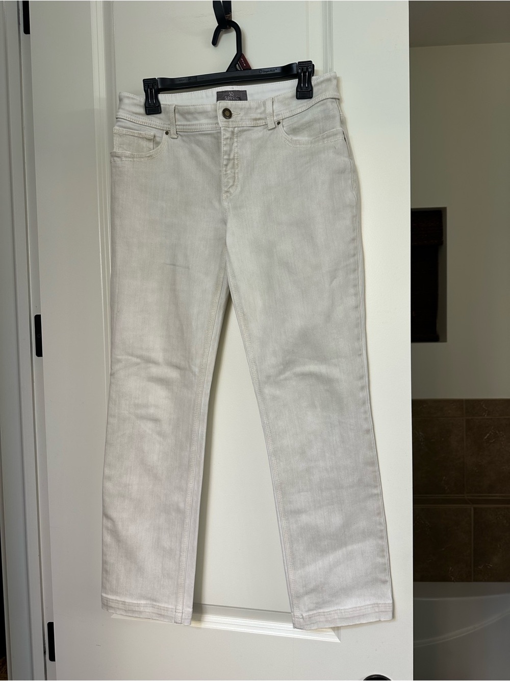 Chico's White Straight-Leg Jeans